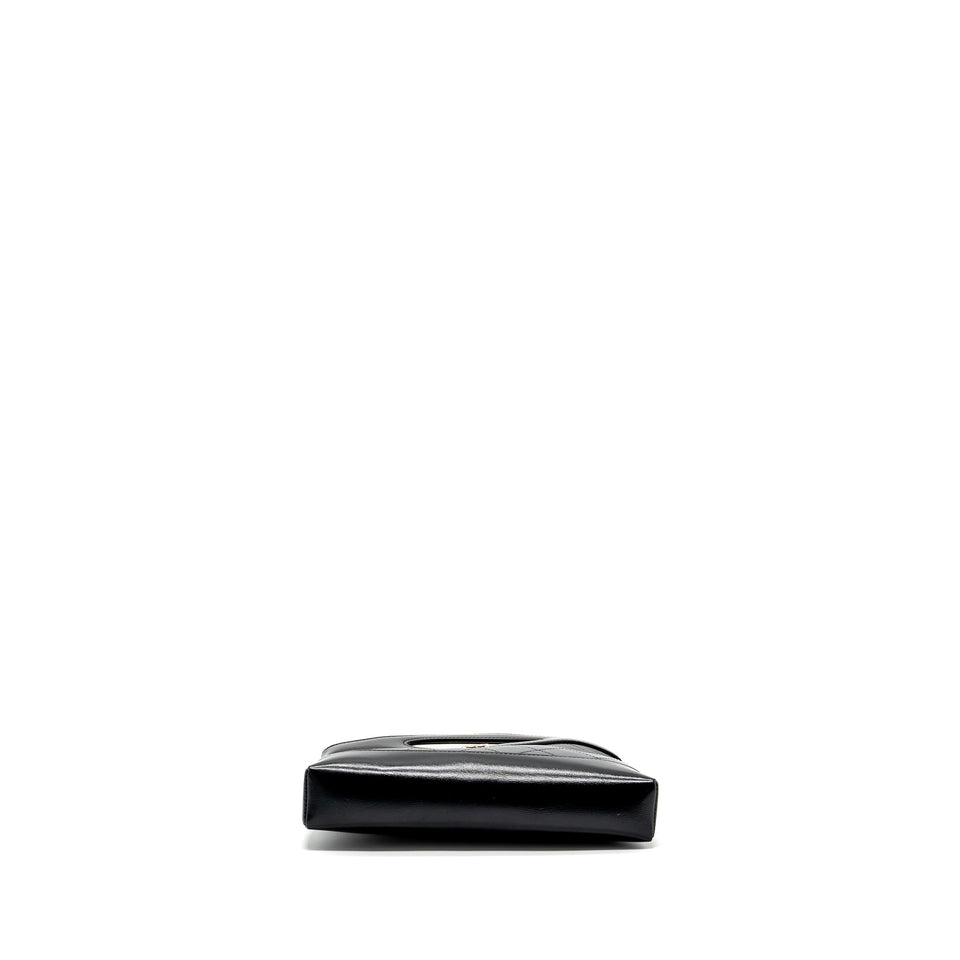 Chanel 24C mini 31 clutch with chain shiny calfskin black L (microchip)