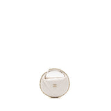 Chanel 23C Round Clutch Lambskin White L (microchip)