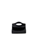 Chanel 24C mini 31 clutch with chain shiny calfskin black L (microchip)