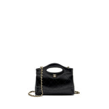 Chanel 24C mini 31 clutch with chain shiny calfskin black L (microchip)