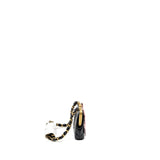 Chanel 24a Bowknot Clutch with Chain Patent Crumpled Lambskin/Shiny Lambskin Black/Pink  (Microchip)