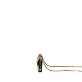 Chanel 21A Gold Crush Mini Flap Clutch with Adjustable Chain Calfskin Black
