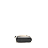 Chanel Gabrielle double zip Clutch on Chain calfskin beige / black multicolor hardware
