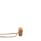 Chanel 19 Round Clutch with Chain Lambskin Caramel Multicolour Hardware (microchip)