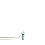Chanel Top Handle Mini Flap Clutch with Chain Lambskin Light Blue L