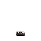 Chanel 24A Bowknot Clutch With Chain Patent Crumpled lambskin/Shiny Lambskin Black/Pink  (Microchip)