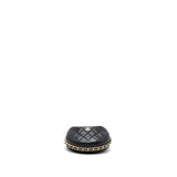 Chanel 23C round Clutch lambskin black  (microchip)