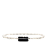 Chanel Maxi Pearl Clutch with Chain Lambskin Black