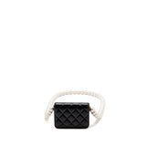 Chanel Maxi Pearl Clutch with Chain Lambskin Black