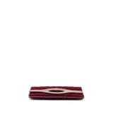 Chanel Folding Clutch Bag Velvet/Lambskin Burgundy L