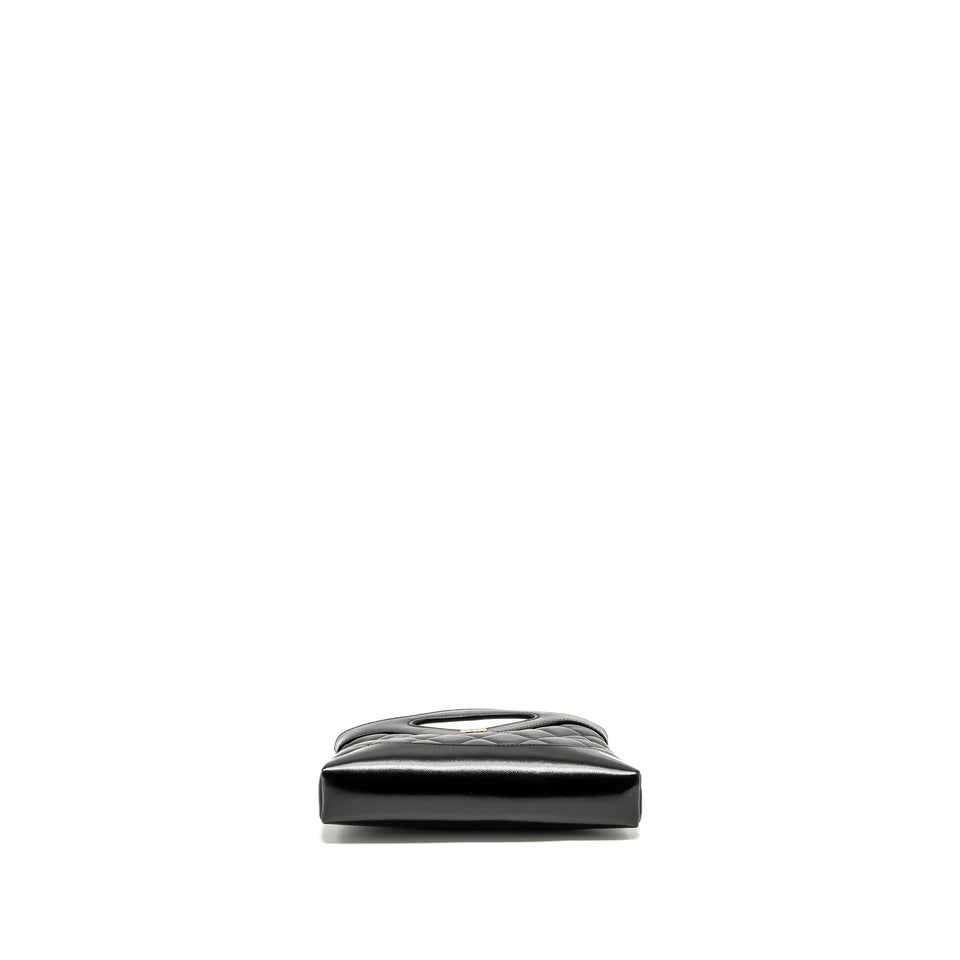 Chanel Mini 31 Clutch with Chain Shiny Lambskin Black L (Microchip)