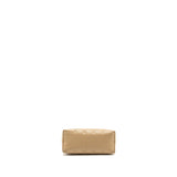 Chanel CC Logo Quilted Mini Clutch with Chain Caviar Beige  (Microchip)