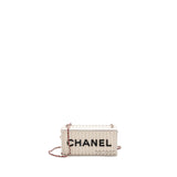 Chanel Paris-Hamburg runway container clutch bag white / black / red