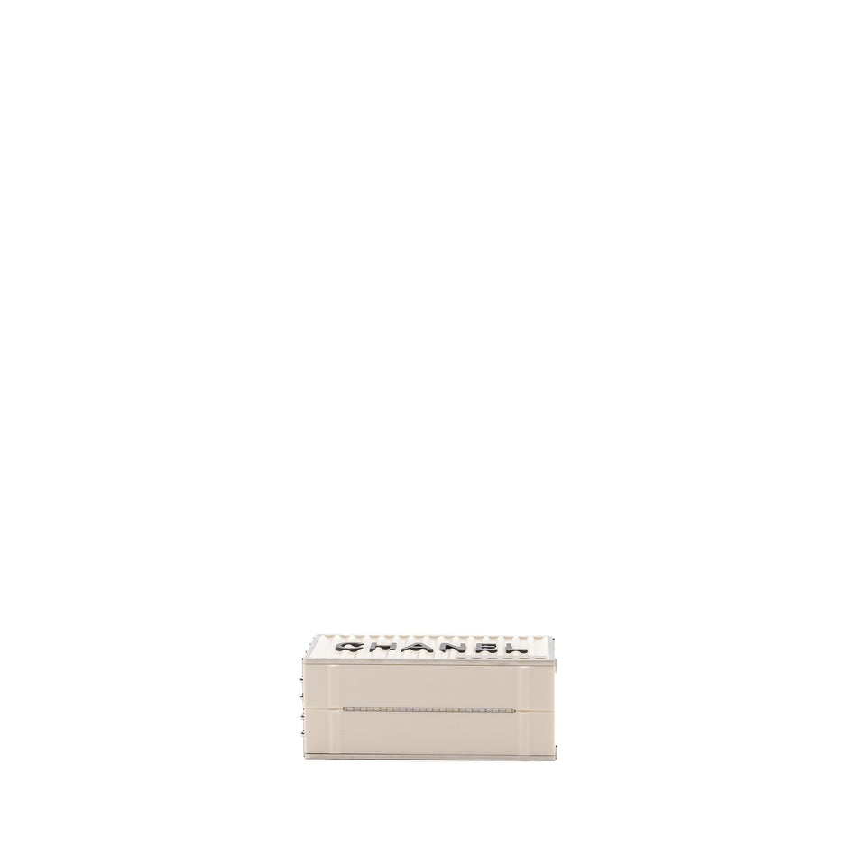 Chanel Paris-Hamburg runway container clutch bag white / black / red