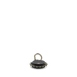 Chanel 22c Quilted Round Clutch With Chain Lambskin Black L