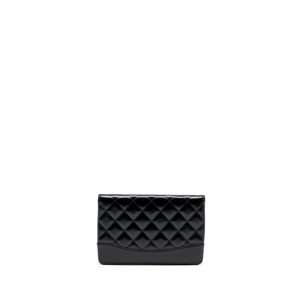 Chanel 24S Mini 31 Clutch Shiny lambskin Black L (Microchip)