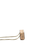 Chanel Mini Filigree Vanity Clutch Caviar Beige / Black