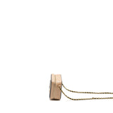 Chanel Mini Filigree Vanity Clutch Caviar Beige / Black