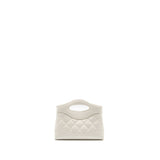 Chanel Mini 31 Clutch with Chain Shiny Calfskin White L (Microchip)
