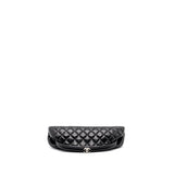Chanel timeless kiss lock clutch evening bag lambskin Black
