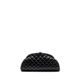 Chanel timeless kiss lock clutch evening bag lambskin Black