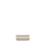 Chanel Metal Bar Clutch Bag Lambskin White