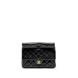 Chanel 23A quilted flap clutch calfskin black L (microchip)