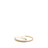 Chanel round clutch patent leather white  (microchip)