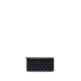 Chanel 23A clutch with chain lambskin black  (microchip)