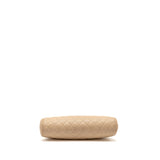 Chanel timeless kisslock clutch caviar beige