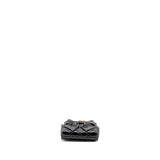 Chanel 24A Bowknot Clutch With Chain patent Crumpled Lambskin/Shiny Lambskin Black  (microchip)