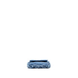 Chanel 22p Logo Printed Mini Clutch With Chain Denim Blue/Multicolour L