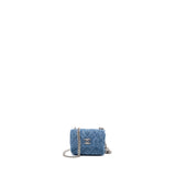Chanel Coco Love Mini Clutch With Chain Denim Blue (Microchip)