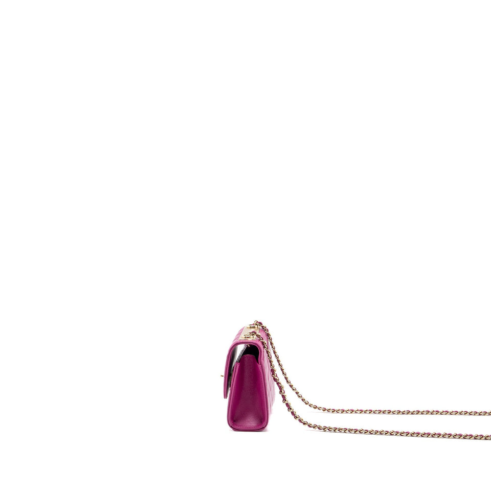 Chanel Mini Trendy CC Clutch Lambskin Pink L