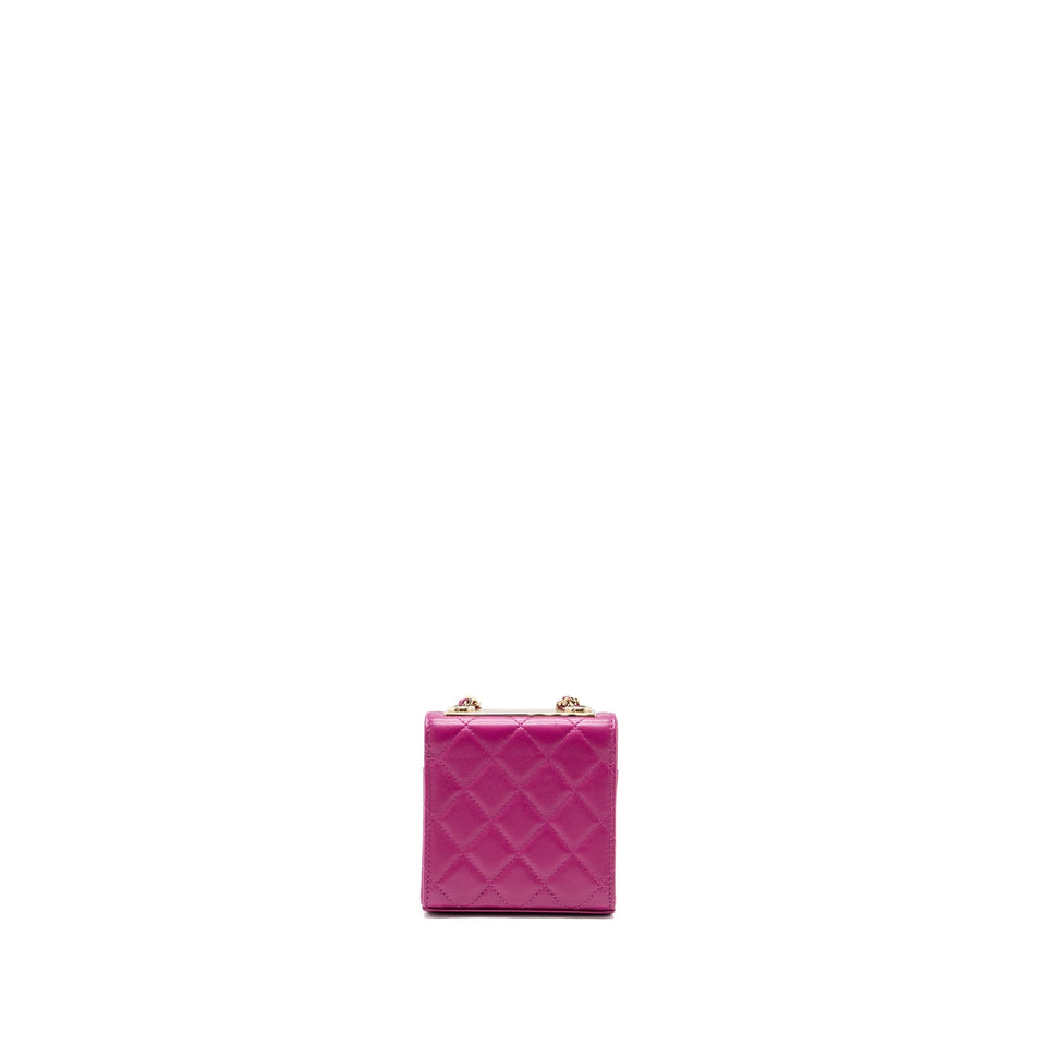 Chanel Mini Trendy CC Clutch Lambskin Pink L