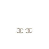 Chanel 22C CC Logo Earrings Crystal