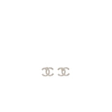 Chanel 22C CC Logo Earrings Crystal