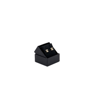 Chanel Classic CC Logo Earrings Crystal L