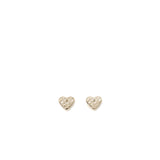 Chanel 22C heart earrings light gold tone