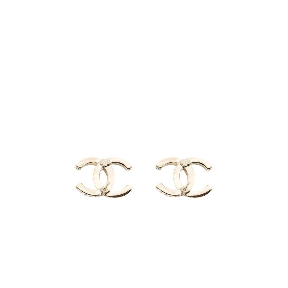 Chanel 23B CC logo with crystal earrings L