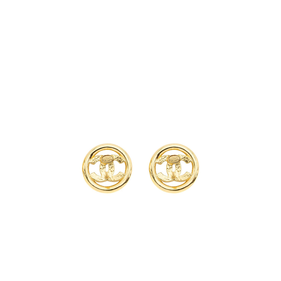 Chanel round CC Logo earrings
