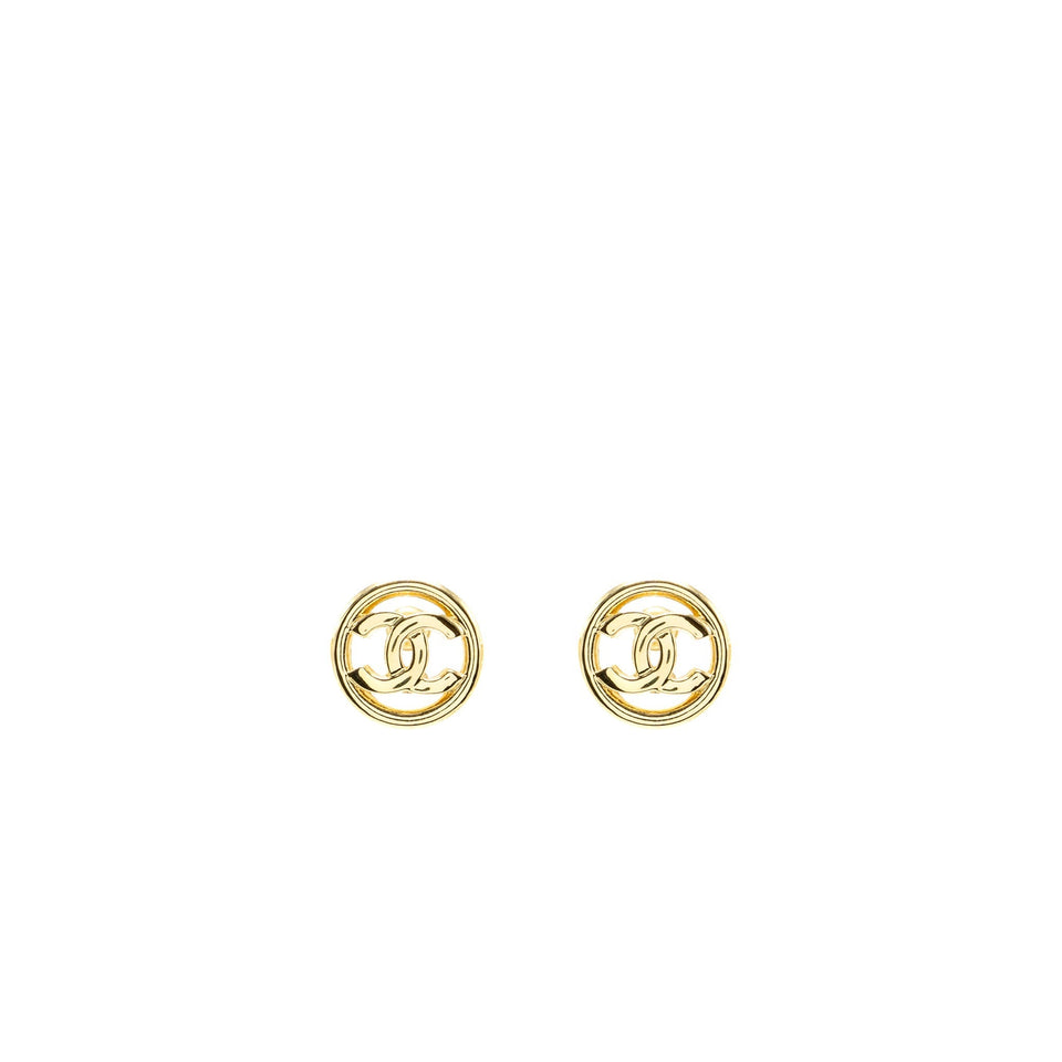 Chanel round CC Logo earrings