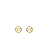 Chanel round CC Logo earrings