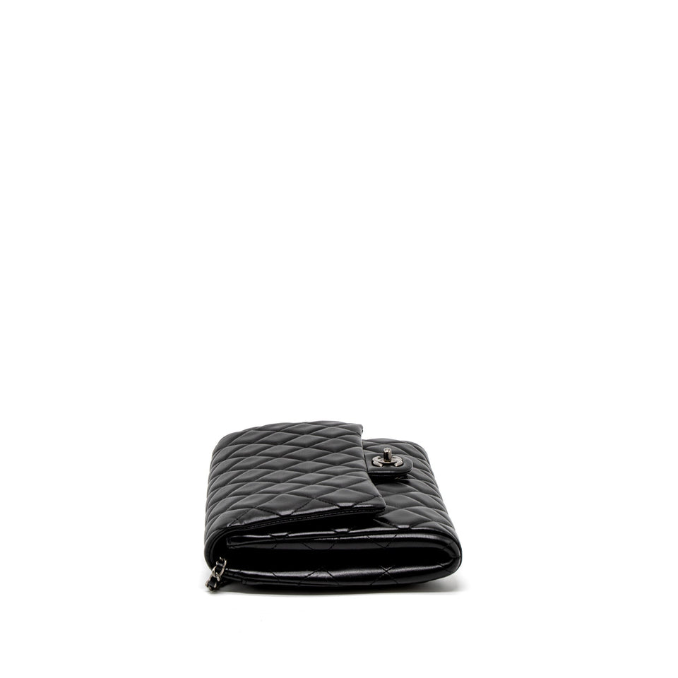 Chanel Timeless Clutch with Chain Lambskin Black Ruthenium Hardware