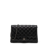 Chanel Timeless Clutch with Chain Lambskin Black Ruthenium Hardware