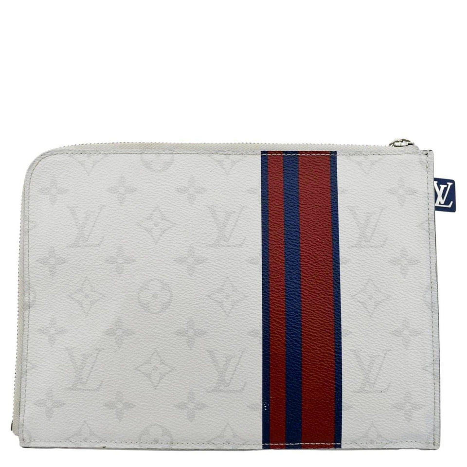 Louis Vuitton Pochette Jour Monogram Leather Pouch Clutch Bag Antarctica