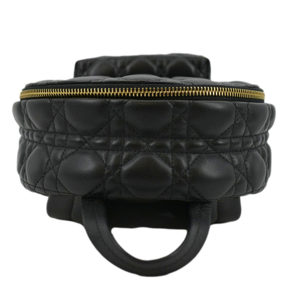 Christian Dior Cannage Quilted Leather Backpack Black