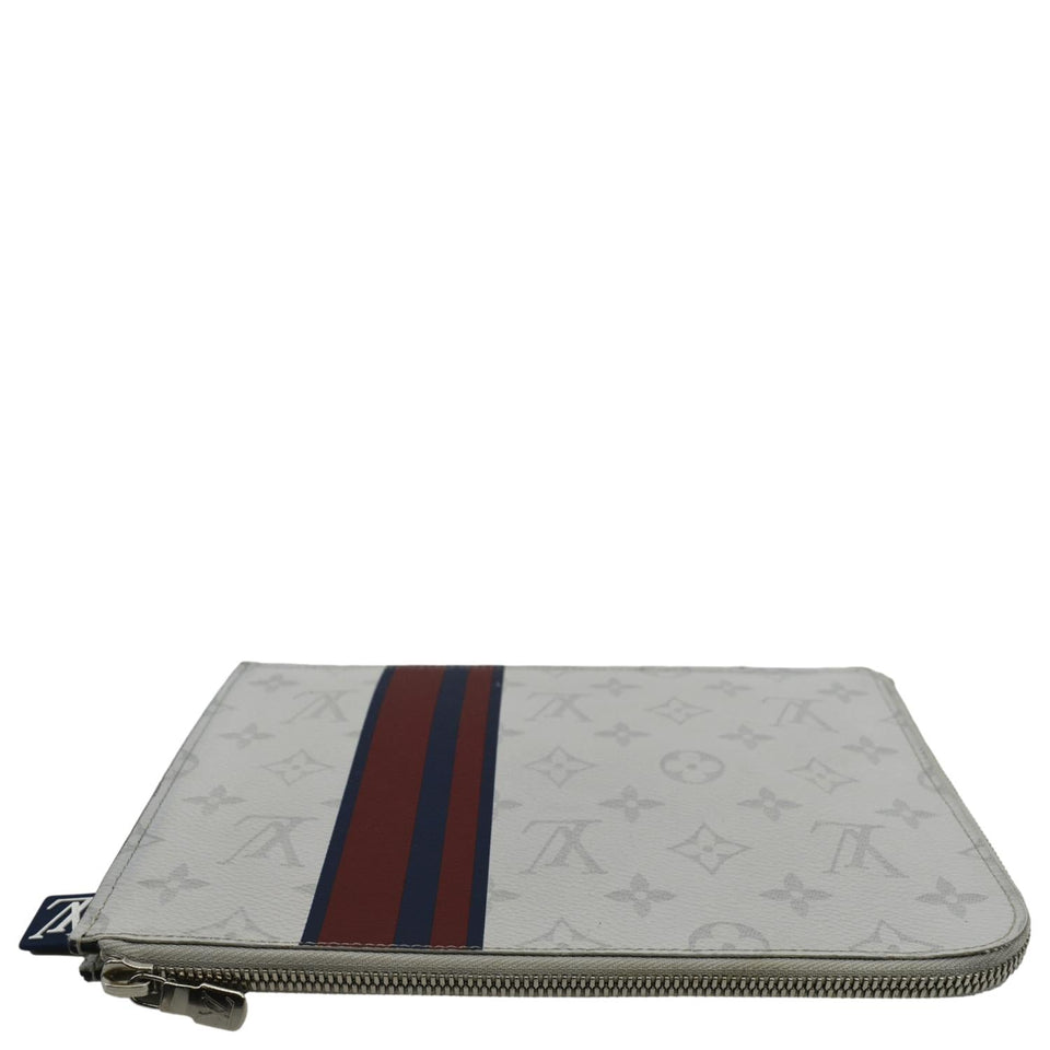 Louis Vuitton Pochette Jour Monogram Leather Pouch Clutch Bag Antarctica
