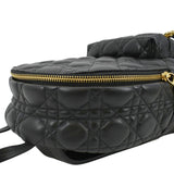 Christian Dior Cannage Quilted Leather Backpack Black