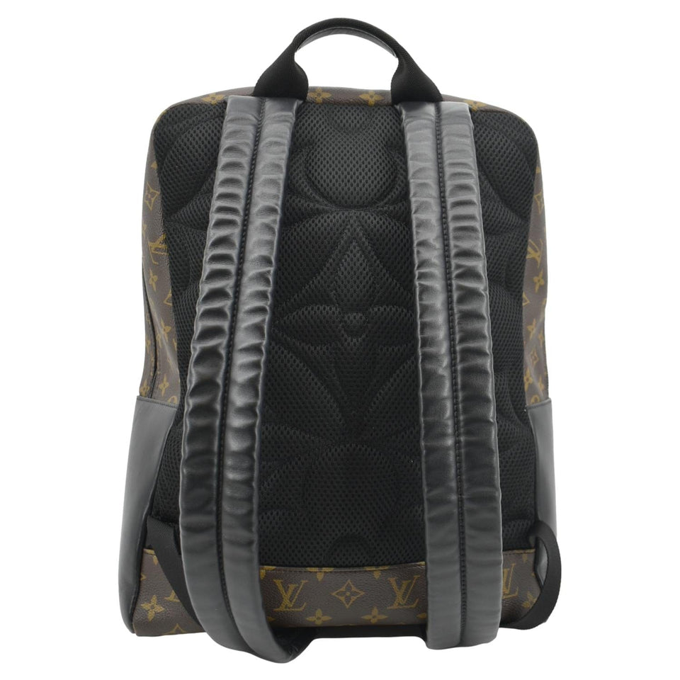 Louis Vuitton Dean Monogram Macassar Canvas Backpack Bag Black